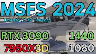 Flight Simulator 2024 - Toronto Takeoff - Ultra Settings - 1440p and 1080p