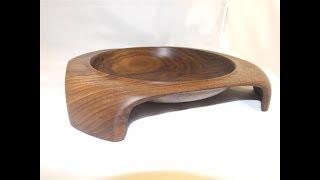 Four Legged Square Bowl - Wood Turning