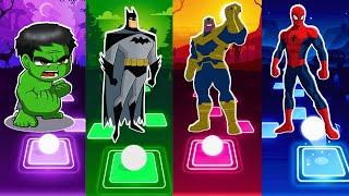 Tiles Hop EDM Rush   Hulk vs Batman vs Thanos vs Spiderman