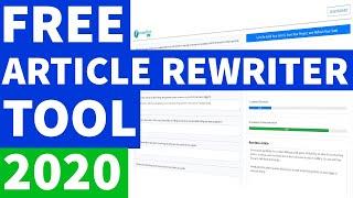 Article Rewrite Tool | How to Rewrite Articles Using My FREE Article Rewrite Tool