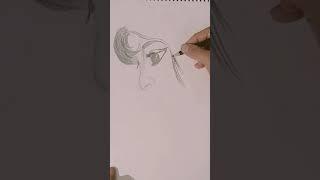 How to draw a girl with natural beauty. @poonam Art