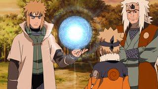 O DIA QUE MINATO E JIRAIYA TREINARAM NARUTO ENQUANTO SHISUI E KAKASHI TREINARAM SASUKE