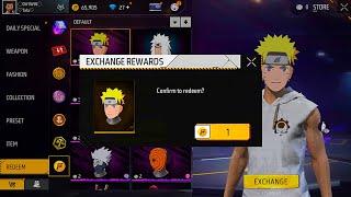 ADAM GOT  FREE NARUTO HEAD  ONLY 1 GOLD  FREE FIRE