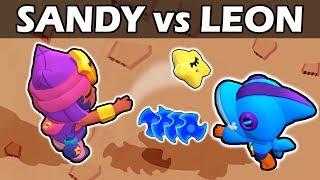 SANDY vs LEON | 1vs1 | Brawl Stars | Mejor Legendario