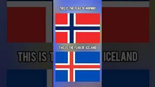 Norway Flag vs Iceland Flag #flags #norwayflagvsicelandflag #flagsofcountries #flagidentification