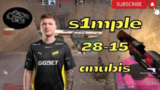 s1mple(28-15) (anubis) @ FACEIT ranked 2022.11.21 - CSGO POV