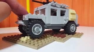 Custom LEGO Humvee - Minifig scale with working suspension