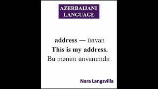 Learn Azerbaijani online | This is my address #shorts