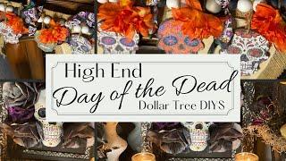 HIGH END Día Del Los Muertos DIY’s ~ Day of the Dead Décor ~ Dollar Tree Items ~ EASY & QUICK DIYS.