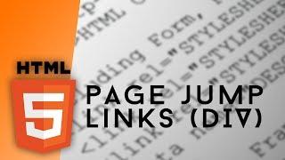 HTML - Page Jump URLs