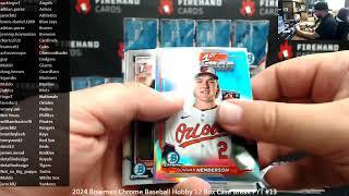 10/12/2024 2024 Bowman Chrome Baseball Hobby 12 Box Case Break PYT #13