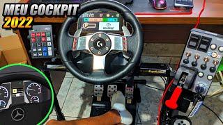 DEIXEI MEU COCKPIT MAIS REALISTA !!! BUTTON BOX - MANOPLA SCANIA - SIM DASHBOARD - G27