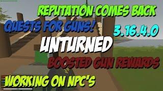 WORKING ON NPC'S QUESTS FOR LOOT  Unturned 3.16.4.0 update notes