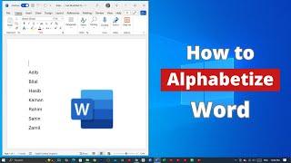 How to Alphabetize on Microsoft Word