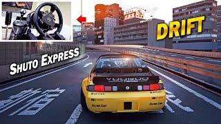 Drifting the Shuto Expressway | (4K) Steering Wheel Drift - Assetto Corsa