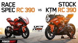 Can the stock KTM RC 390 beat a race-spec RC 390? ft.Emmanuel Jebraj | KTM Cup Season 2 | PowerDrift