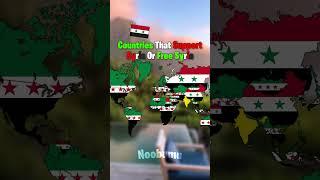 Countries That Support Syria Or Free Syria #map #history #geography #syria #shorts #trending #viral