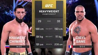Khamzat Chimaev vs Ciryl Gane Full Fight - UFC Fight Of The Night