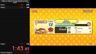 Taiko no Tatsujin Drum and Fun: 3- Song Speedrun in 1:43.42 (New WR)