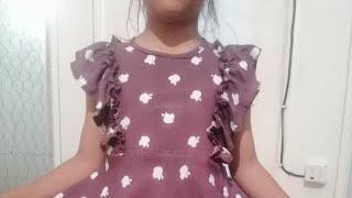 9 ёшдаги кизга куйлак бичиб тикамиз. Шьём платье девочки. We sew a dress anine year old girl.