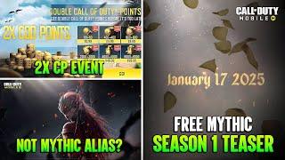 2X CP Event - Free Mythic Gun COD Mobile - Mythic Artery CODM - Season 1 (2025) Leaks