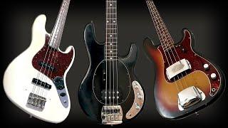 Fender Jazz Bass vs Precision vs Music Man StingRay - Part I - Finger Style