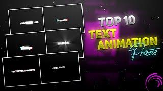 Top 10 New Text Animation Preset In Alight Motion | Text Presets | alight motion text animation