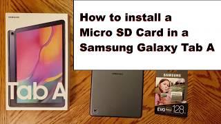 How to install a Micro SD Card in a Samsung Galaxy Tab