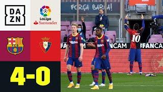 Messi ehrt Maradona mit besonderem Torjubel: FC Barcelona - Osasuna 4:0 | LaLiga | DAZN Highlights