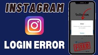 how to fix instagram error please wait a few minutes before you try again