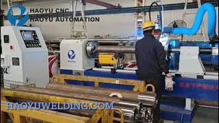 Haoyu Pipe flange automatic welding machine testing in customer’s factory
