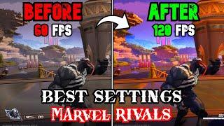  MARVEL RIVALS: Dramatically increase performance / FPS with any setup! *Best Settings* ️