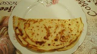 Блины с ветчиной и жёлтым сыром