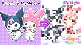 Drawing My Melody and Kuromi in chibi style |Copic markers| Sanrio star characters #63