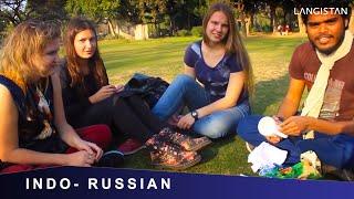 Russian Girls SPEAKING Mind blowing Hindi & EATING Russian Chocolates : INDO-RUSSIAN-NEPALI MEETING