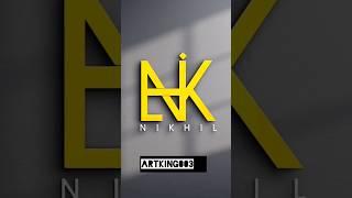 Art king NIKHIL LOGO DRAW #ytshorts #popular #art @MVK-Art