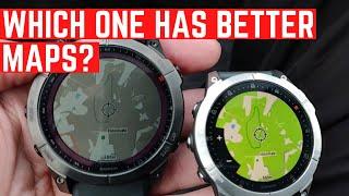 Garmin EPIX vs Fenix 7 Maps | Maps on AMOLED or MIP Display?