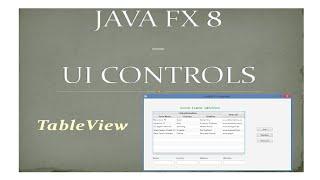 JavaFX 8 Tutorial - TableView - #19