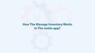 How Does The Manage Inventory Work In The notim.app (formerly Notify Me App)?