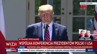 Konferencja prasowa Donalda Trumpa i Andrzeja Dudy - pytania dziennikarzy