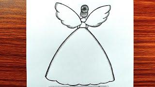 How ro draw a beautiful fairy for beginners / easy fairy drawing step by step