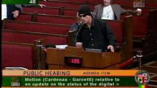 Zuma Dogg on First Amendment and Public Access & Digitial TV Conversion