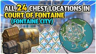 All 24 Chest Locations In Court Of Fontaine (Fontaine City) | Genshin Impact 4.0