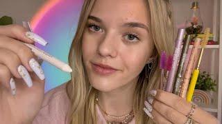 ASMR Applying Liner To Your Lower Lash Line  (spoolie nibbles & repetitive whispers) 