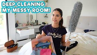 Deep Cleaning My NEW Room!