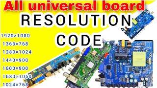 universal board resolution code