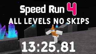 ROBLOX Speed Run 4 - All Levels No Skips in 13:25.81