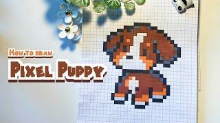 Handdrawn Pixel Art - How To Draw a Cute Puppy #pixelart