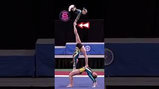  Difficult Moments in Women's Acrobatic Gymnastics Sports #shorts