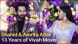 Vivah Couple Shahid Kapoor & Amrita Rao After 13 Years Attend Movie Producer Son Wedding Reception !